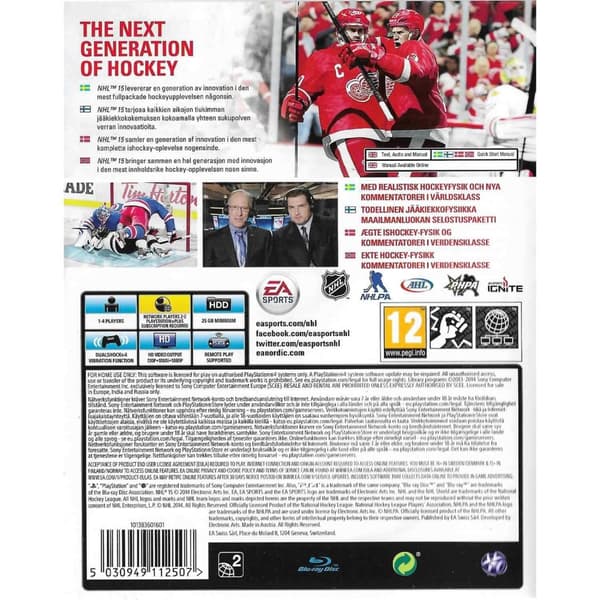 NHL 15 Playstation 4 PS4 Nordic (Begagnad)