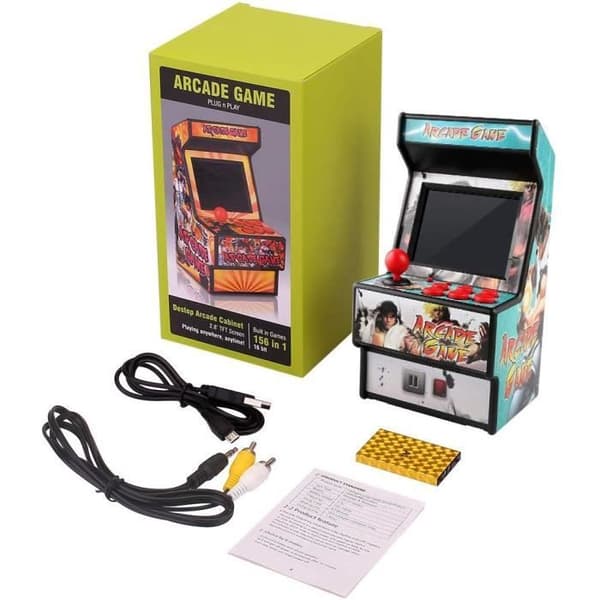 Mini Console Classic Retro Arcade Games - Ny 16-bitars konsol - 156 spel - 2,5 tums TFT-skärm