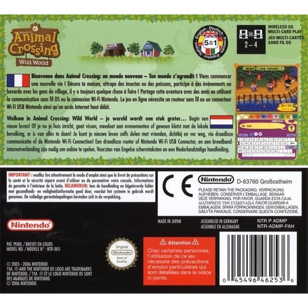 ANIMAL CROSSING WILD WORLD / DS-SPEL- USED
