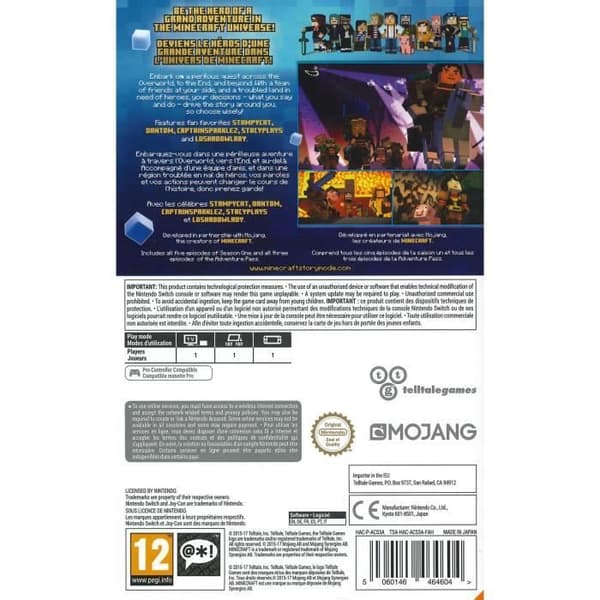 Minecraft Story Mode: A Telltale Game Series The Complete Edition- USED