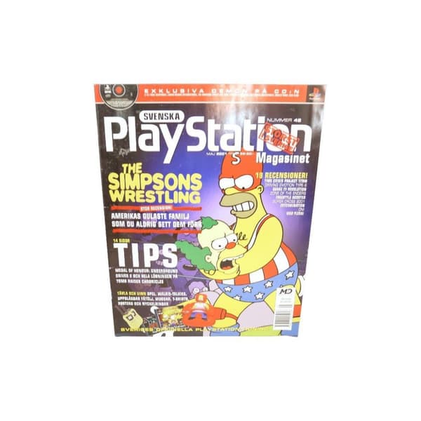 Svenska Playstation Magasinet Nr 42 Maj 2001 Simpsons wrestling Time Crisis