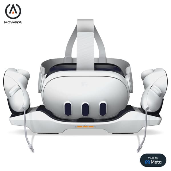 PowerA Charging Station (Meta Quest) (PC) Svart, Vit
