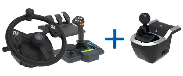 Hori Farming Control System + 7-Speed Racing Shifter Bundle For PC (Windows 11/10) (PC)