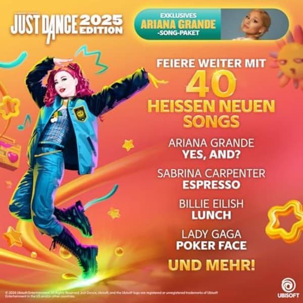 Videospel - Ubisoft - Just Dance 2025 Edition - 40 nya låtar - Workout-läge - Kod i lådan