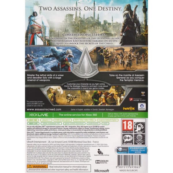 Assassins Creed Revelations Xbox 360 Classics (Brukt)