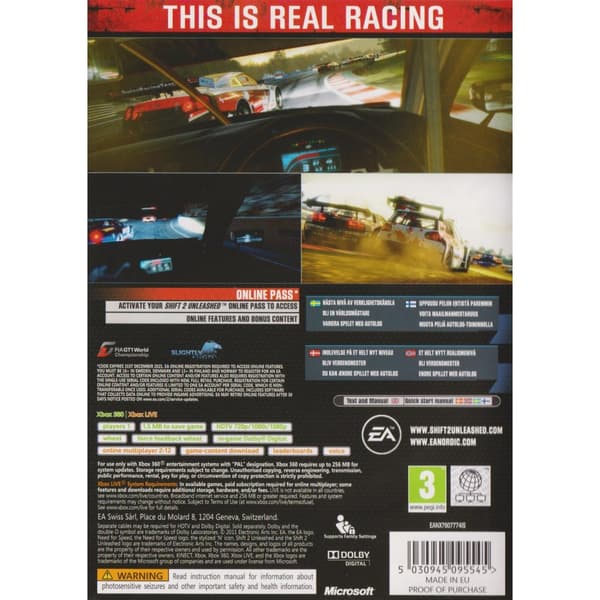 Shift 2 Unleashed Xbox 360 Nordic (Brugt)
