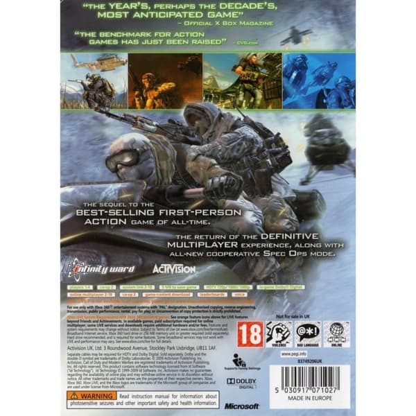 Call of Duty Modern Warfare 2 Xbox 360 (Begagnad)