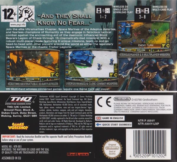 Warhammer 40000 Squad Command Nintendo DS (Brukt)