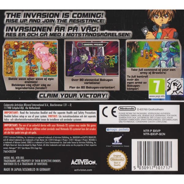 Bakugan Rise of the Resistance Nintendo DS Swedish (Käytetty)