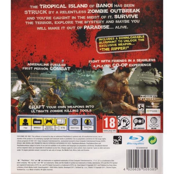 Dead Island Special Edition Playstation 3 PS3 (Brugt)