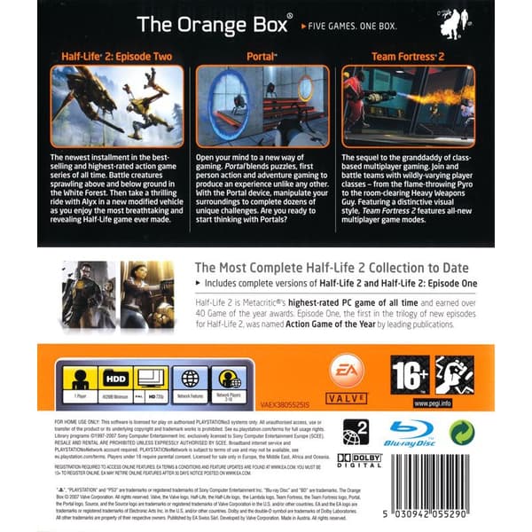 The Orange Box Playstation 3 PS3 (Brugt)