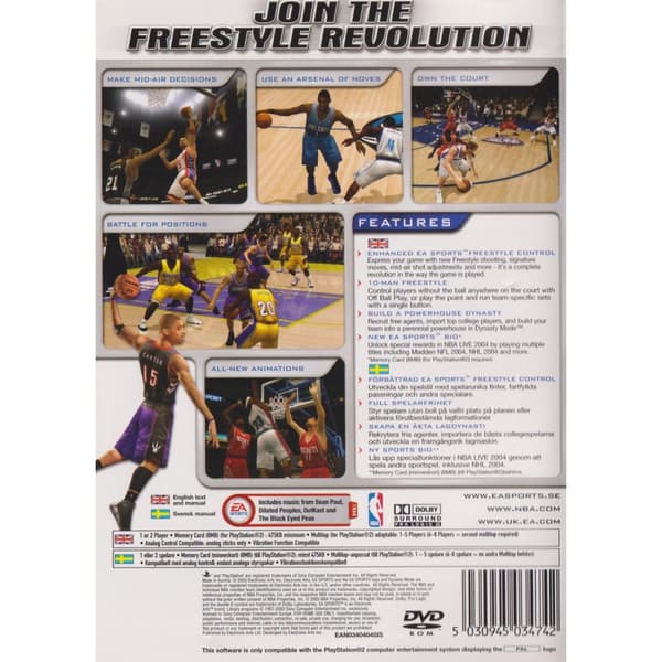 NBA Live 2004 Playstation 2 PS2 Swedish (Brugt)