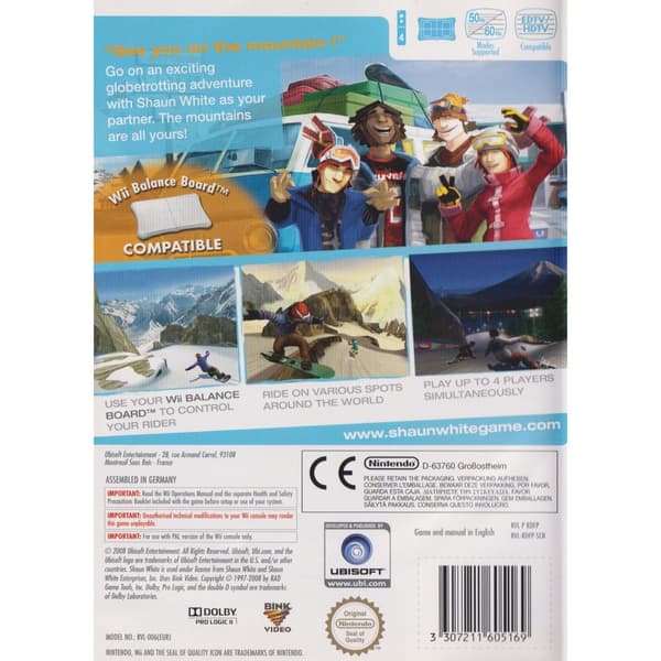 Shaun White Snowboarding Nintendo Wii (Brukt)