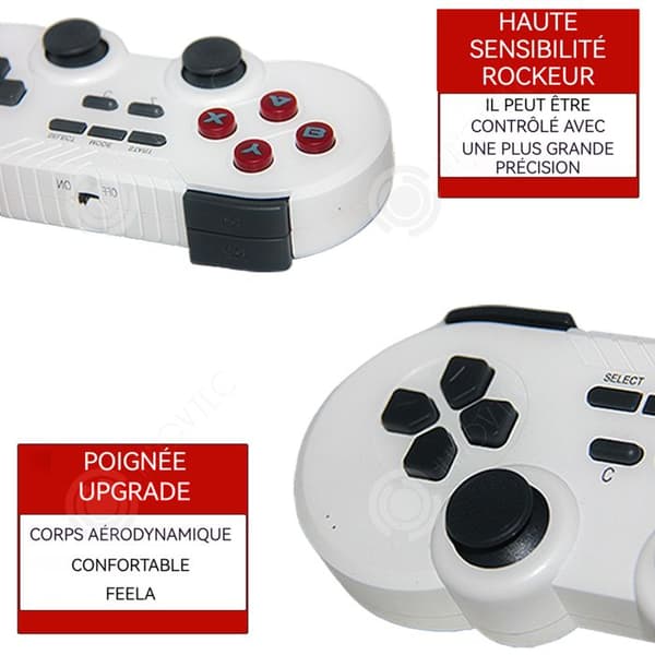 INN Retro spelkonsol 64go 2.4G trådlös, med över 20 000 spel, med knappar och joystick, plug and play retro spelkonsol.
