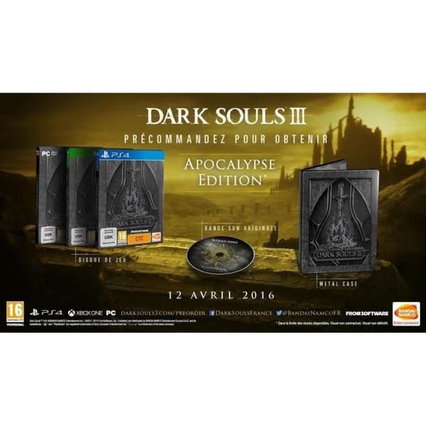 Dark Souls III Apocalypse Edition PS4-spel- USED