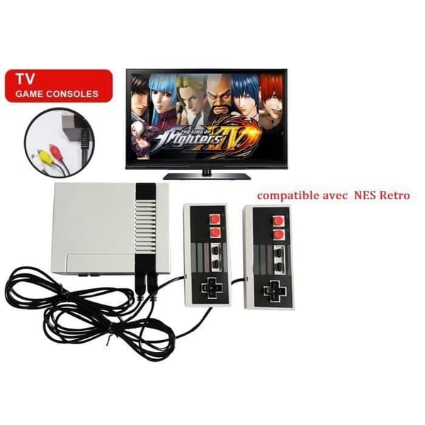 Mini TV Nes Mini Klassisk engelsk spelkonsol 500-spel och två kontroller för generiskt märke NES Retro