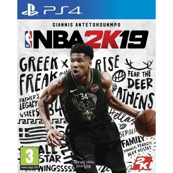 NBA 2K19 PS4-spel + 1 nyckelring + 2 led-skal