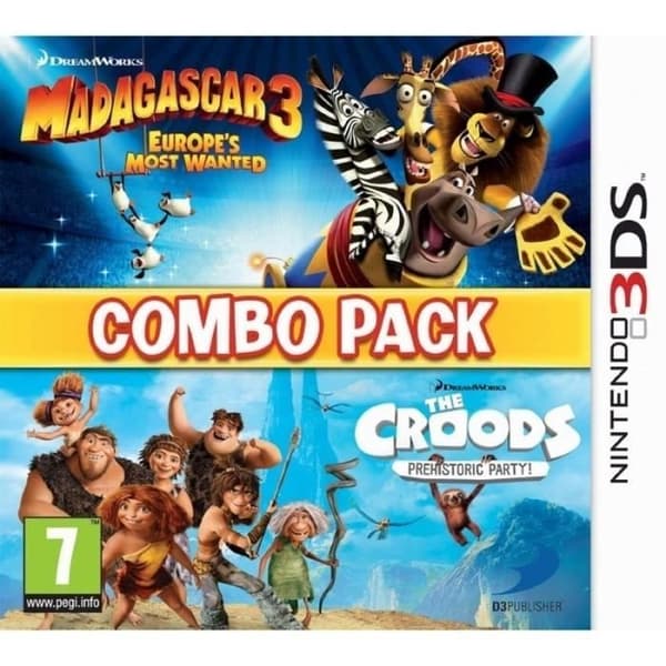 Madagaskar 3 + Combo Pack The 3DS Croods - 118213