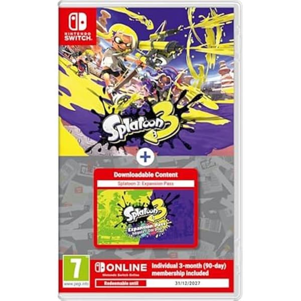 Videospel - Nintendo - Splatoon 3 - Utvidelsespakke - 3 månader NSO - Action 1-8 spelare