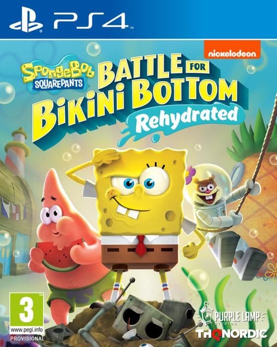 Videospel - Spongebob - Battle For Bikini Bottom Rehydrated - Flerspelare - PS4 - Plattformäventyr