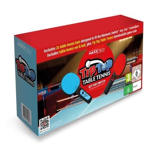Pingissats - Tip Top - Nintendo Switch - 2 Racketar - Justerbart Nät - Bollar Ingår