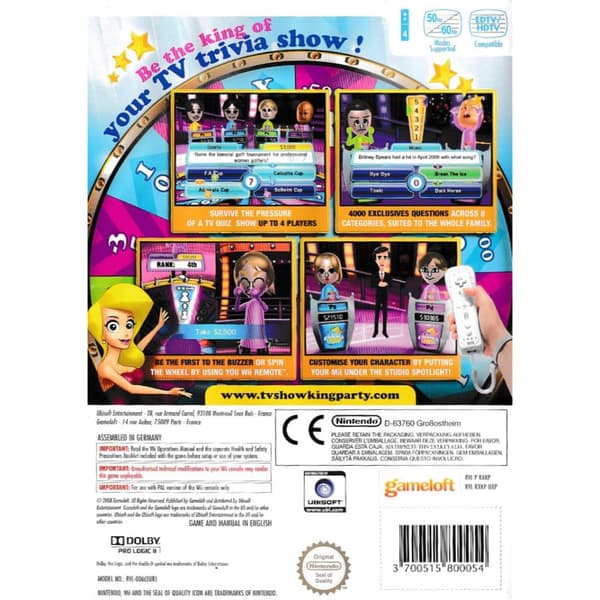 TV Show King Party Nintendo Wii (Begagnad)