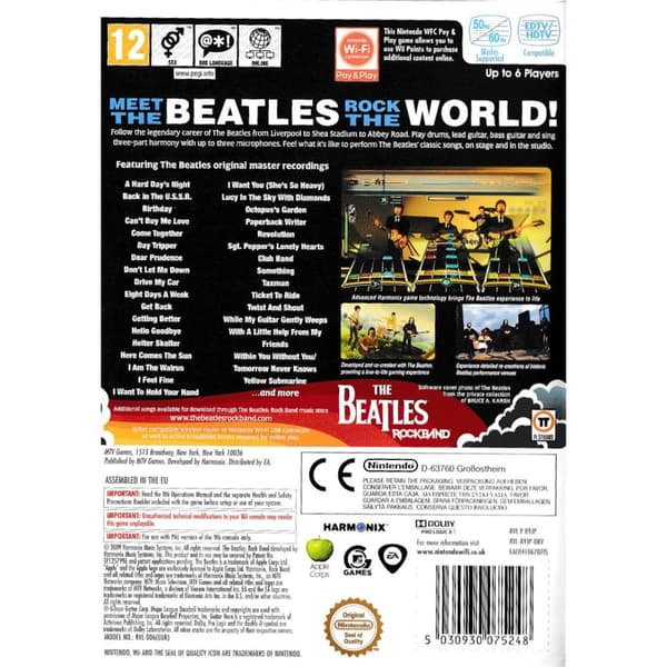The Beatles Rockband Nintendo Wii (Brukt)