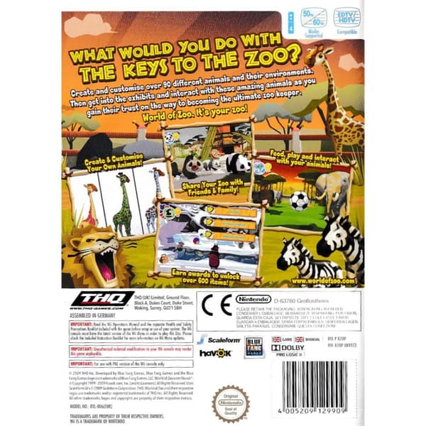 World of Zoo Nintendo Wii (Brukt)