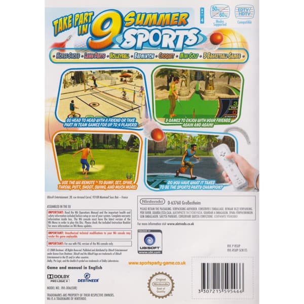Sports Party Nintendo Wii Selects (Begagnad)