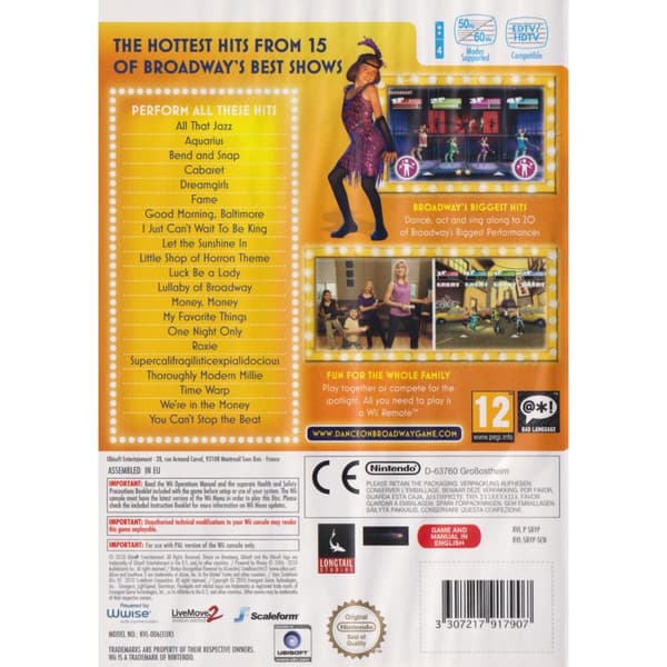 Dance on Broadway Nintendo Wii (Brukt)
