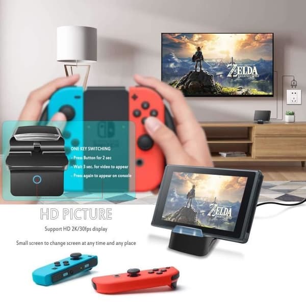TD® dockningsstation Lämplig för spelkonsoler Vinkeljustering med fyra hastigheter Plug and play