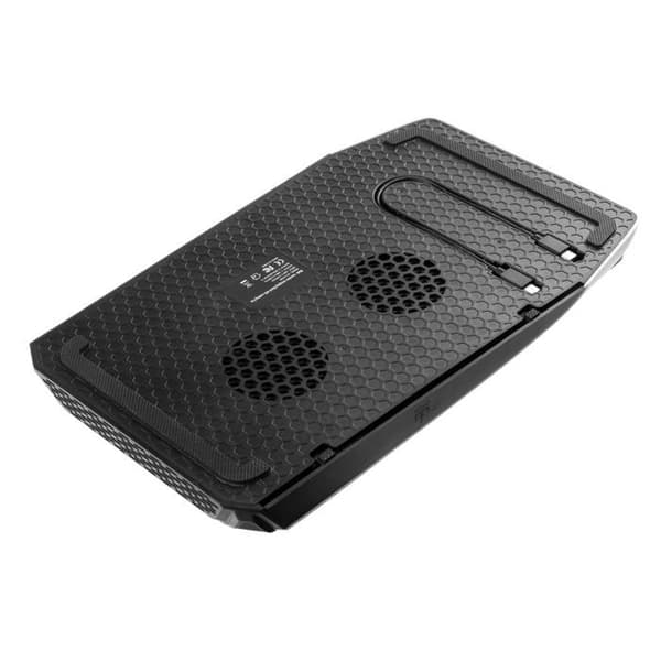 Stöd för PS5 med laddning, kylning, spelyta, 2x USB - Fast (FIXPS5-MCS-BW) - Svart