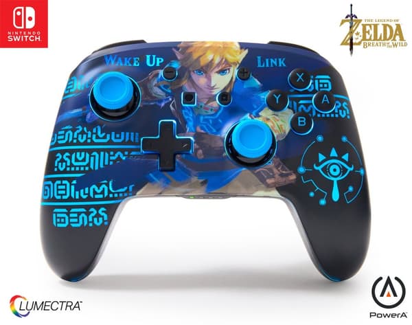 PowerA Enhanced Wireless Controller With Lumectra Etched - Wake Up Link (Nintendo Switch) (Nintendo Switch)