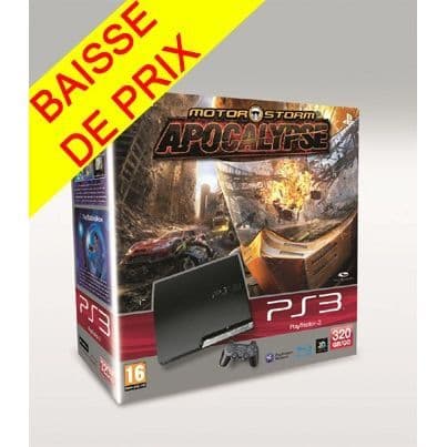 Pack PS3 320 GB Black + MotorStorm Apocalypse- USED