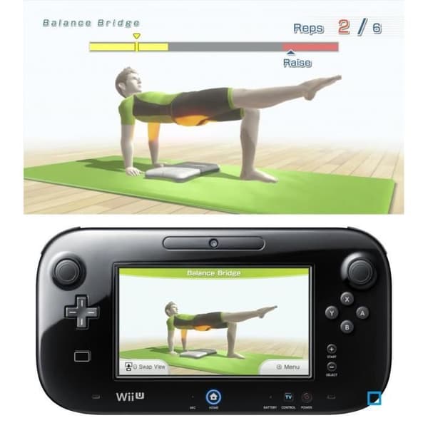 Wii Fit U - Wii U Game + Wii Fit Meter + Balance Board - Sport - Bundle - Wii U Platform- USED