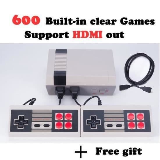 HDMI Out Retro Classic handhållen spelspelare Family TV videospelskonsol Childhood Inbyggd 600 spel för NES Mini HDMI- USED
