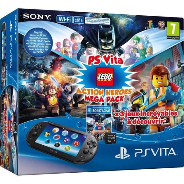 Playstation Vita-konsol + Lego Mega Pack + 8GB minneskort för PS Vita- USED
