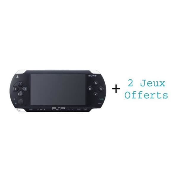 PSP 1004 Black + 2 GRATIS spel- USED