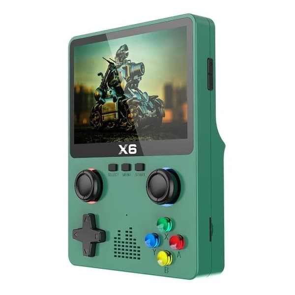 X6 handhållen spelkonsol, inbyggd 32 GB retro spelkonsol, 10 000+ klassiska spel, 3,5 tums OCA IPS-skärm, typ1- USED