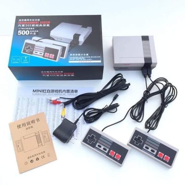 Mini Handheld Game Console 500 Förinstallerad Classic Games Childhood Double Control- USED