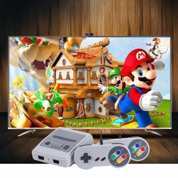 HDMI HD-version Mini NES W Handheld Game Console Console - Inbyggd 621-spel (EU-kontakt) Grå- USED