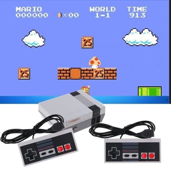 500 SPEL Nostalgisk konsol med två spelkontroller- USED