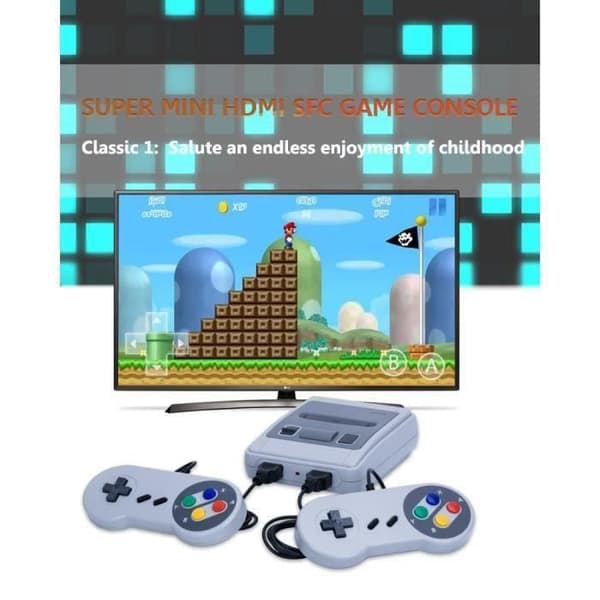 8-bitars HDMI Mini Retro videospelskonsoler Inbyggd 621-spel Handheld Family Dual Gamepad-spelkonsol för pojkspelare S32303- USED