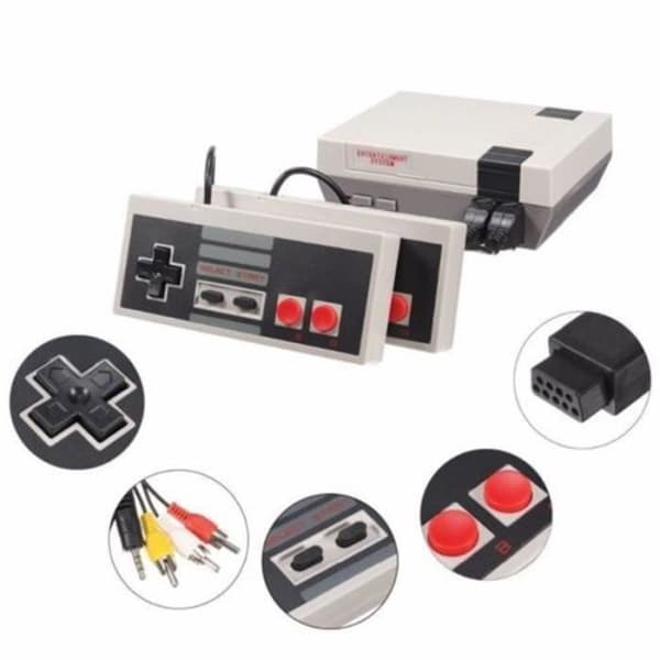 Mini-videospelskonsol för Nes Games med 620 inbyggda Pal och Ntsc Games White - JSDCQN-A0016- USED