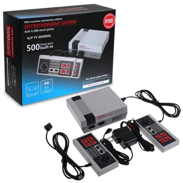 Mini Retro TV-spelkonsol NES 8Bit Classic 500 Inbyggda spel +2 Pads XMAS GIFT- USED