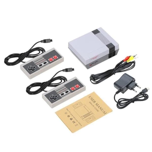 NES Retro Mini TV Handhållen videospelskonsol Inbyggd 500 klassiska spel B12191- USED
