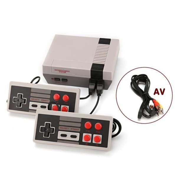 Super Mini Retro Classic Game Console Inbyggd 620 TV Ej upprepande videospel 8 bitars AV NTSC med två FC-chipkontroller- USED