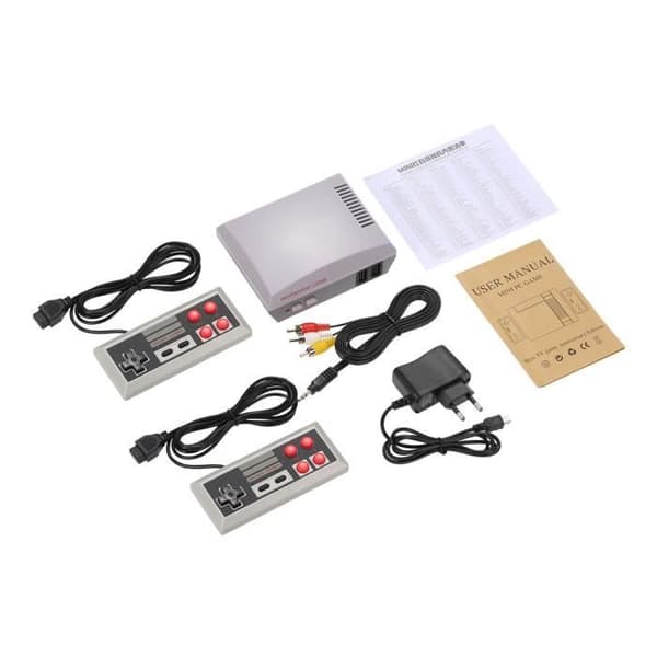 Mini-videospelskonsol tvåknappsspel med 2 kontroller för Nes 620 Inbyggt klassiskt spel- USED