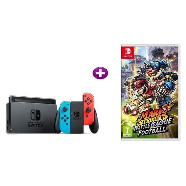 SWITCH NEON + MARIO STRIKERS- USED