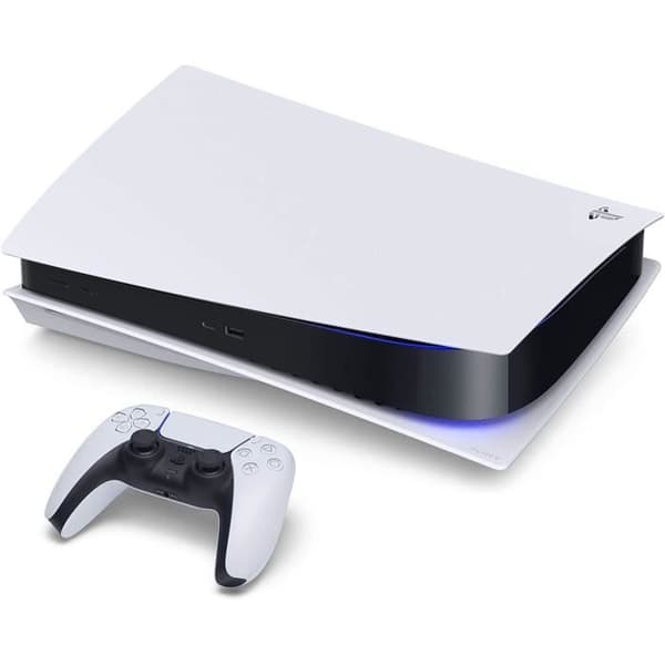 Sony PlayStation 5 Standardedition, PS5 med 1 trådlös DualSense-kontroll, vit färg- USED